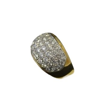 Anello Damiani in oro con pavè diamanti