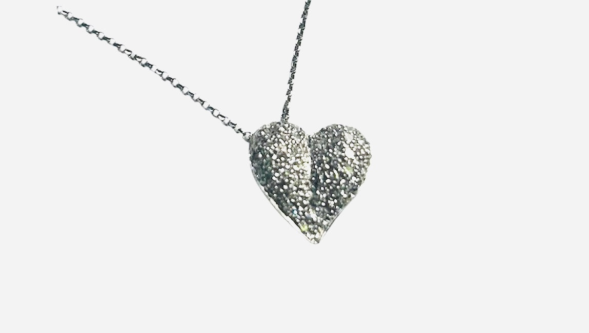 Collana con ciondolo Cuore diamanti